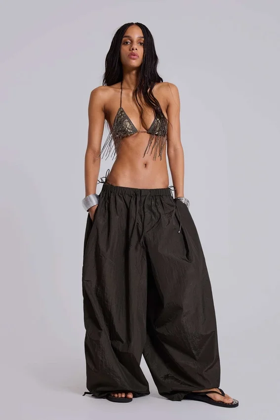 Nexis nylon Parachute Pants i ballongmodell i khaki