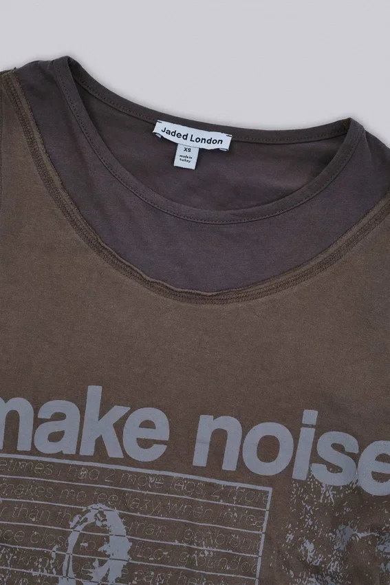 Noise dubbellagert långärmat topp
