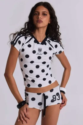 Nr 13 fotbollsminishorts med prickar