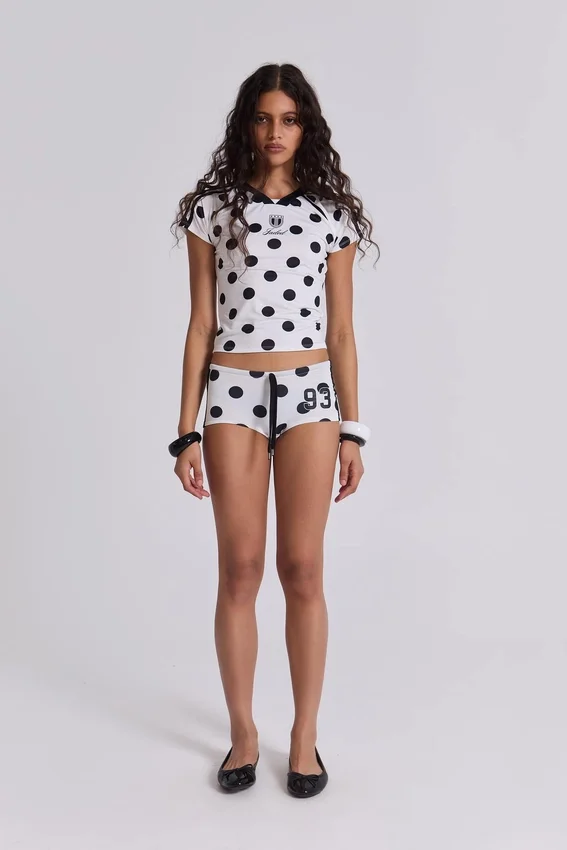 Nr 13 fotbollsminishorts med prickar