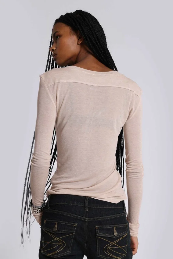 Oatmeal Haze Henley-tröja