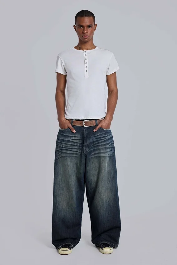 Off White Haze Henley-T-shirt
