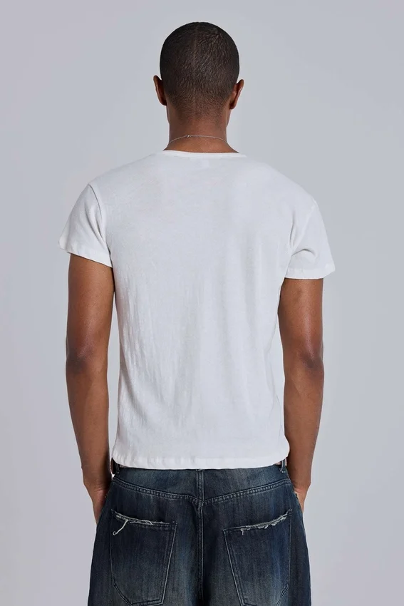 Off White Haze Henley-T-shirt