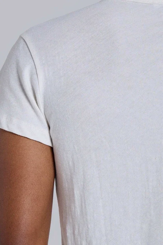 Off White Haze Henley-T-shirt