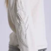 Off White T-shirt med tatueringsapplikation