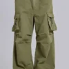 Olive XL Parachute Cargo-byxor