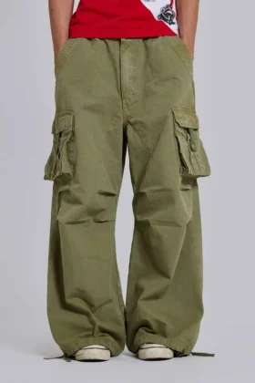 Olive XL Parachute Cargo-byxor