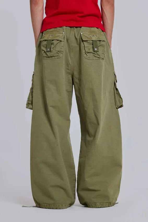 Olive XL Parachute Cargo-byxor