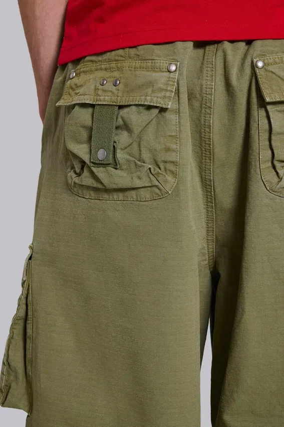 Olive XL Parachute Cargo-byxor