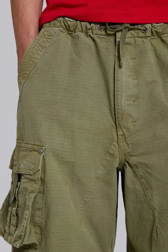 Olive XL Parachute Cargo-byxor