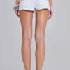 Oriel Eyelet Cargo-minishorts i vitt