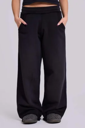 Petite svarta, baggy Monster Joggers