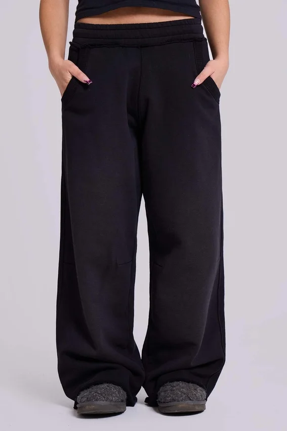 Petite svarta, baggy Monster Joggers