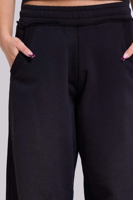 Petite svarta, baggy Monster Joggers