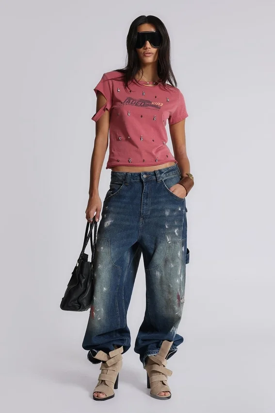 Rally Distressed Embellished Tee