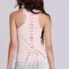 Ramona-väst i rosa med burnout-effekt