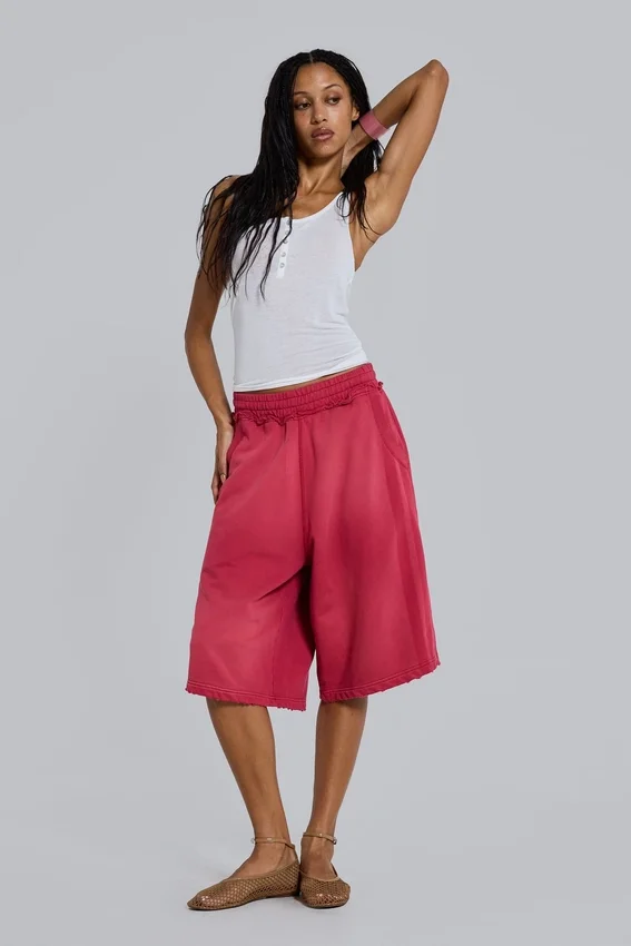 Röda Monster Joggers med sportiga ränder
