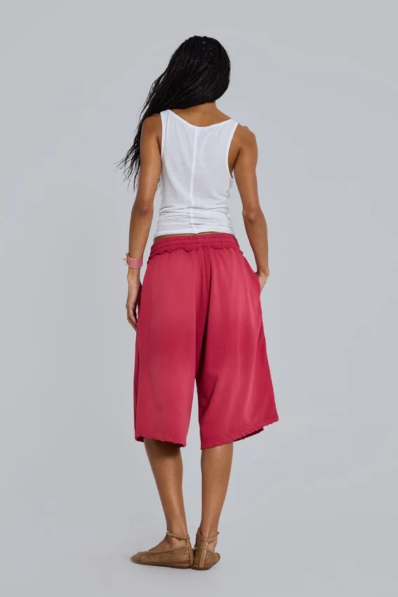 Röda Monster Joggers med sportiga ränder
