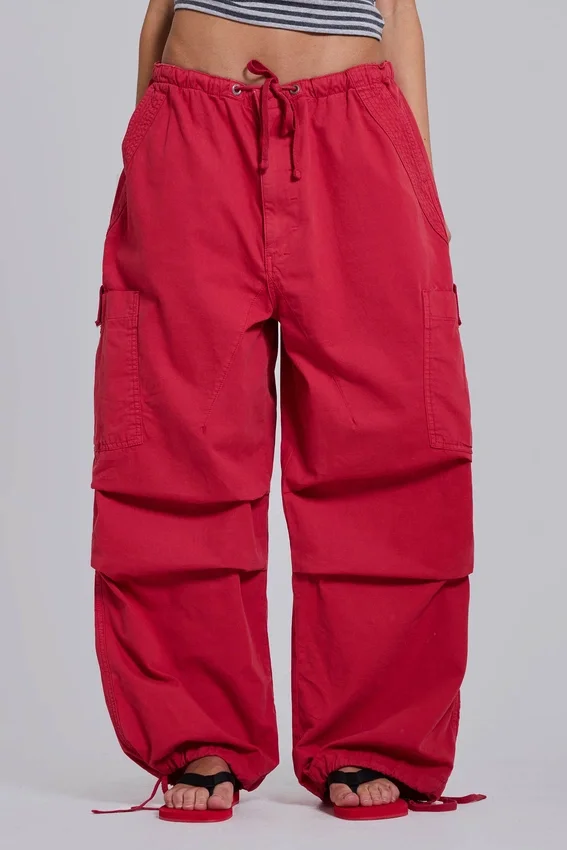 Röda Parachute Cargo byxor
