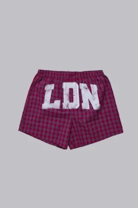 Röda rutiga LDN-boxershorts