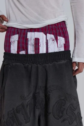 Röda rutiga LDN-boxershorts