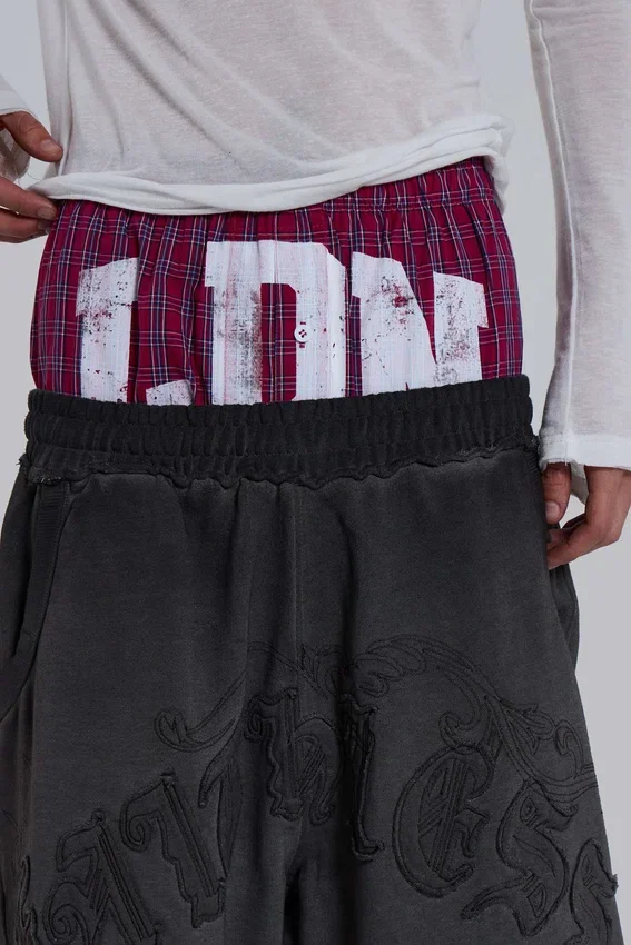 Röda rutiga LDN-boxershorts