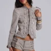 Rebel Military minishorts i färgen Clay