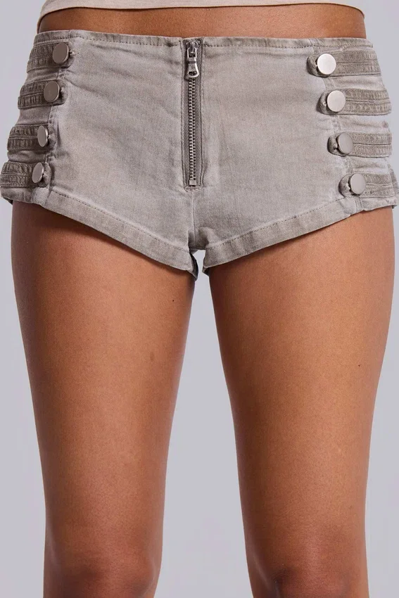 Rebel Military minishorts i färgen Clay