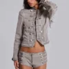Rebel Military minishorts i färgen Clay