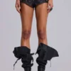 Rebel Military minishorts i PU-läder