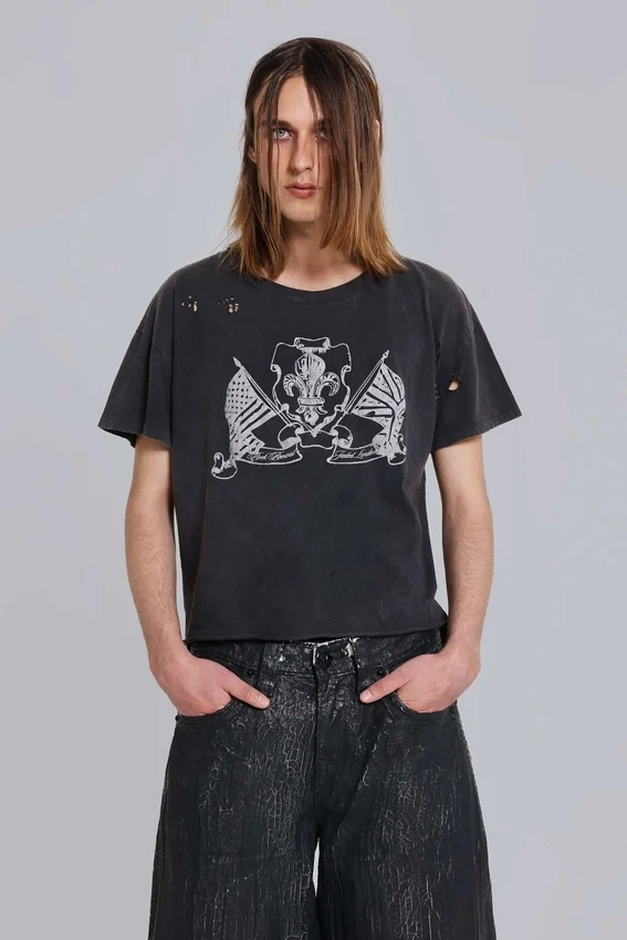 Rock Revival Distressed National kort T-shirt