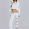 Rock Revival grafisk hoodie med nitar