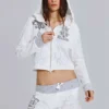Rock Revival grafisk hoodie med nitar