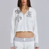 Rock Revival grafisk hoodie med nitar