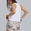 Rock Revival smutsiga minishorts med nitar