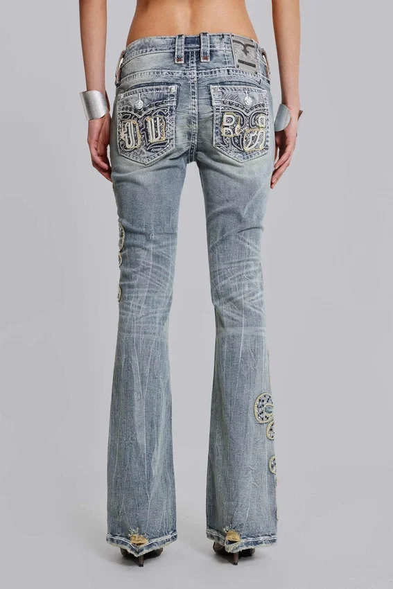 Rock Revival Madison Bootcut-jeans med dekorationer