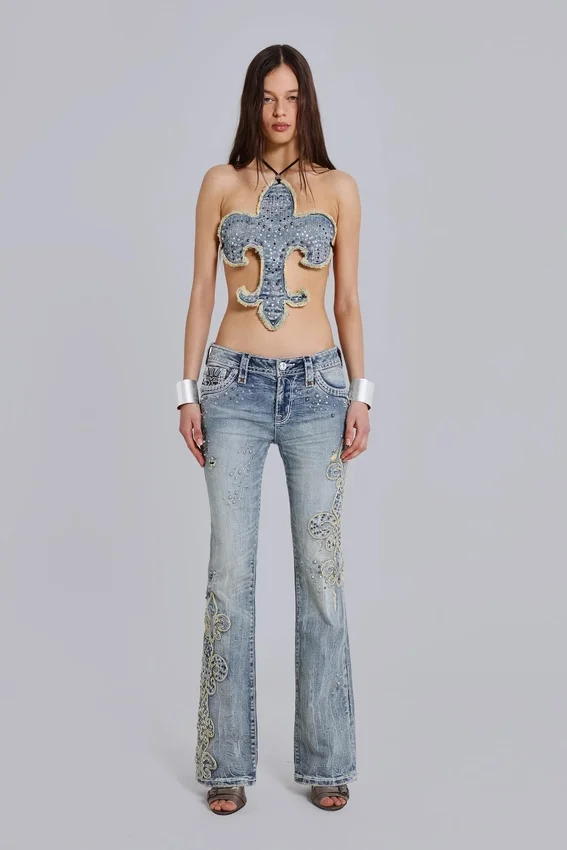 Rock Revival Madison Bootcut-jeans med dekorationer
