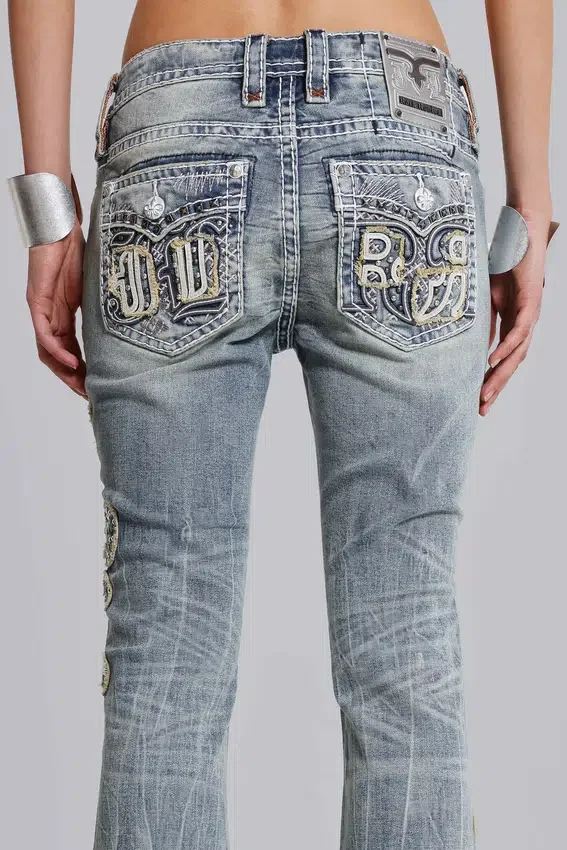 Rock Revival Madison Bootcut-jeans med dekorationer
