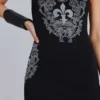 Rock Revival miniklänning i form av en väst med strass och Fleur de Lis-mönster