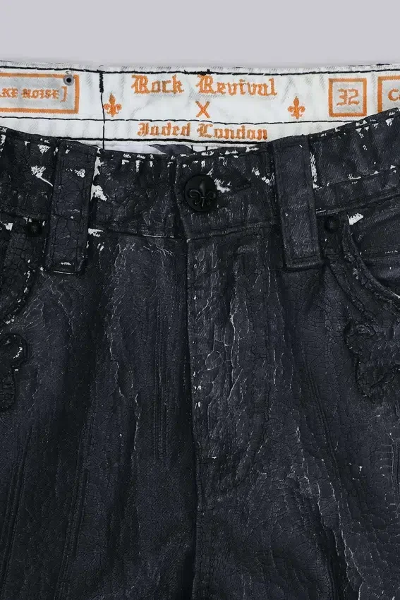 Rock Revival Moto Wax-Jeans