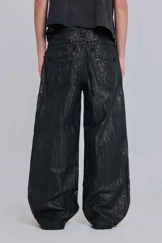 Rock Revival Moto Wax-Jeans