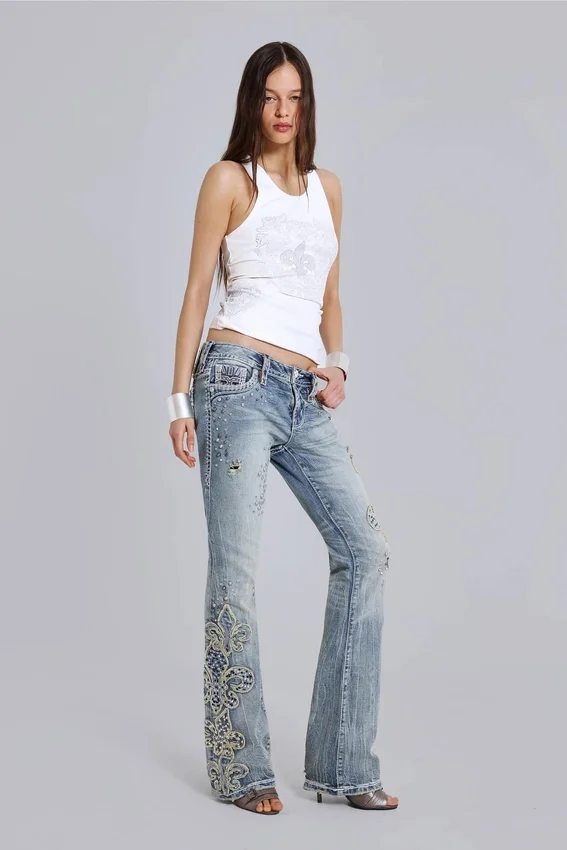 Rock Revival Rhinestone Fleur de Lis-väst Toppar
