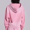Rosa sportig, baggy Monster Hoodie