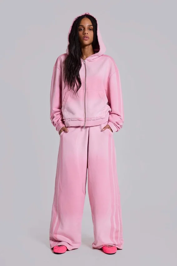 Rosa sportiga, baggy Monster Joggers
