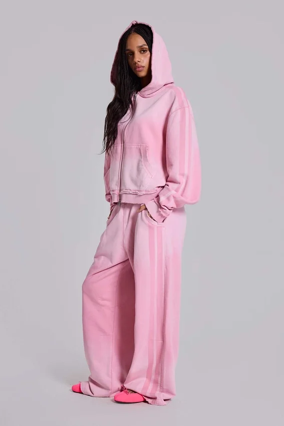 Rosa sportiga, baggy Monster Joggers