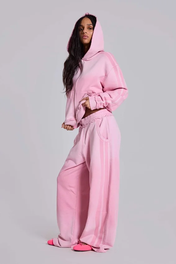 Rosa sportiga, baggy Monster Joggers