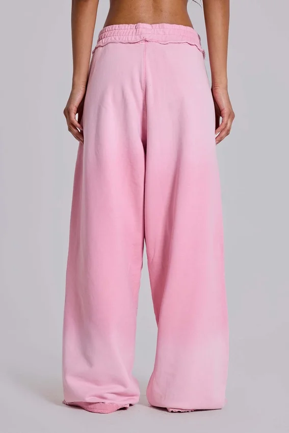 Rosa sportiga, baggy Monster Joggers