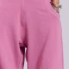 Rosa, vidbyxor med uppvikt benslut i Monster Joggers-stil