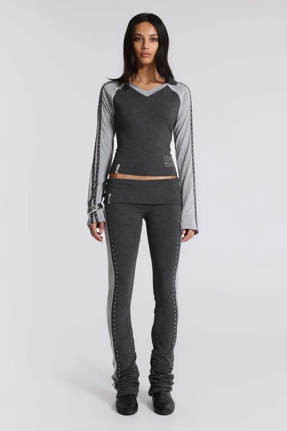 Rynna sportiga byxor med vikbar midja och bootcut-passform