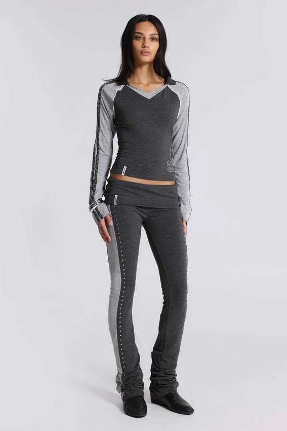 Rynna sportiga byxor med vikbar midja och bootcut-passform